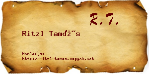 Ritzl Tamás névjegykártya